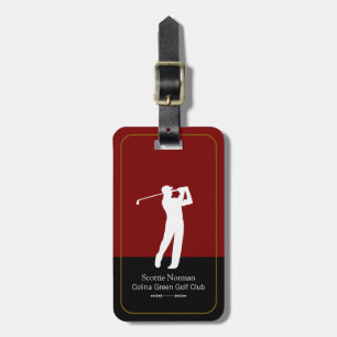 Männlicher Golfer Elegant Modern Gepäckanhänger