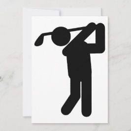 Männlicher Golfer - Golf Symbol Einladung