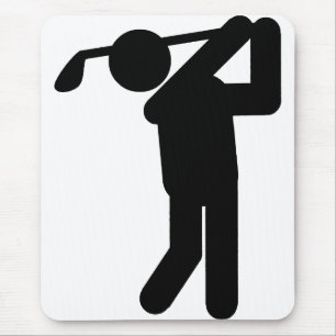 Männlicher Golfer - Golf Symbol Mousepad
