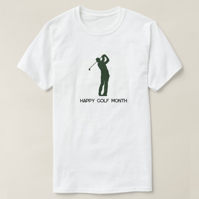 Männlicher Golfer Silhouette T - Shirt (Design vorne)
