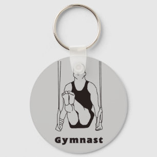 Männlicher Gymnast Schlüsselanhänger