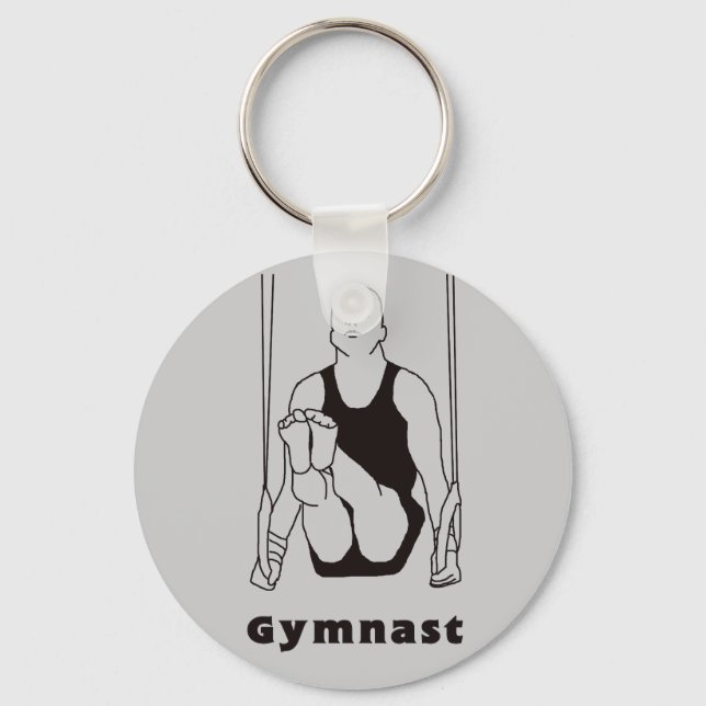 Männlicher Gymnast Schlüsselanhänger (Vorderseite)
