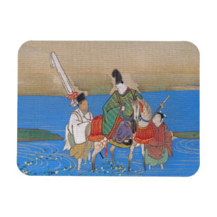 Männlicher Höfling zu Pferd, der Fluss (1839, Magnet