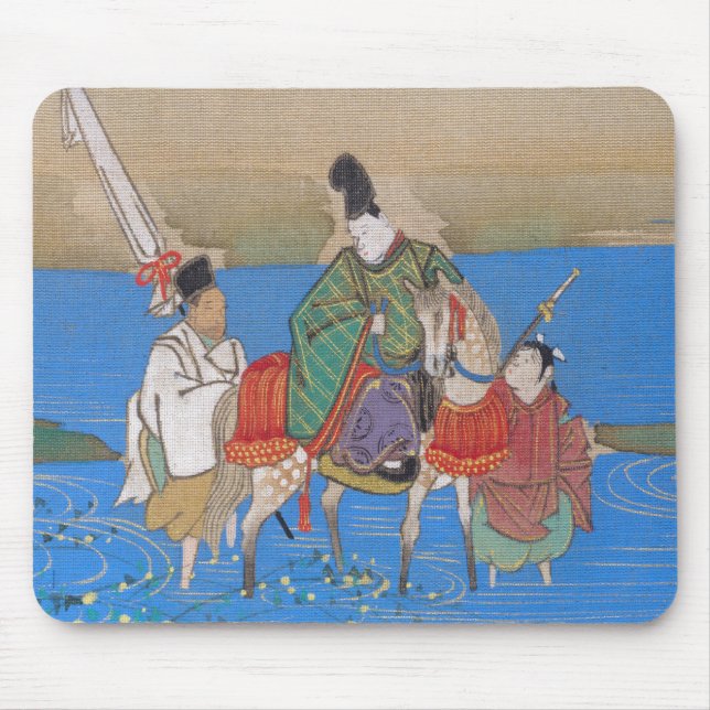 Männlicher Höfling zu Pferd, der Fluss (1839, Mousepad (Vorne)