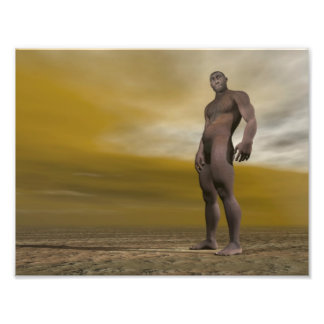 Männlicher Homo erectus - 3D rendern Fotodruck