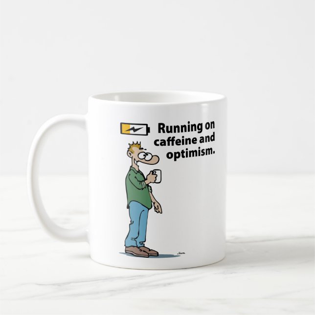 Männlicher Kaffeetrinker Kaffeetasse (Links)