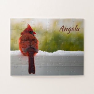 Männlicher Kardinal 14x11 leicht Puzzle