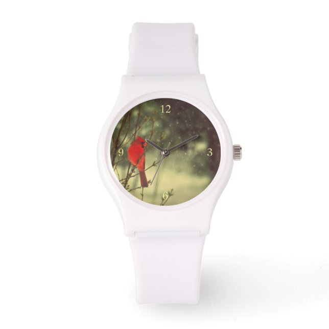 Männlicher Kardinal Armbanduhr (Vorderseite)