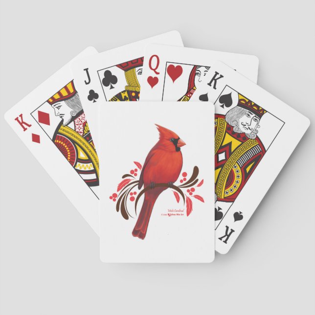 Männlicher Kardinal Spielkarten (Rückseite)