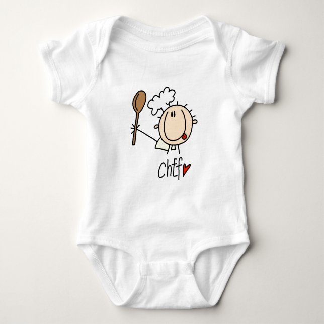 Männlicher Koch Baby Strampler (Vorderseite)