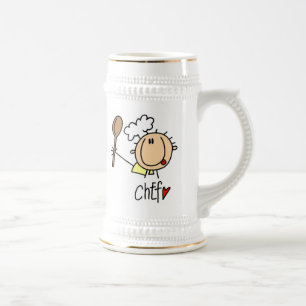 Männlicher Koch Bierglas