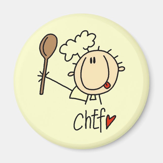 Männlicher Koch Magnet (Vorne)