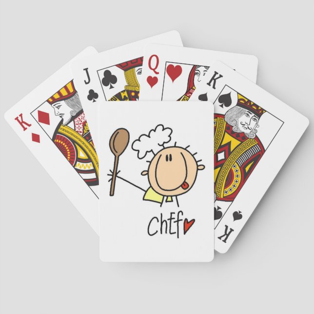 Männlicher Koch Spielkarten (Rückseite)