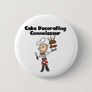 Männlicher Kuchen-Dekorations-Kenner Button
