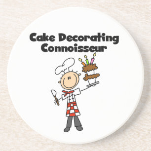 Männlicher Kuchen-Dekorations-Kenner Untersetzer