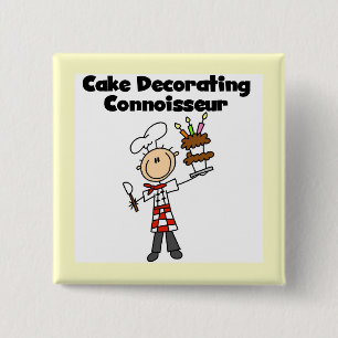 Männlicher Kuchen-Dekorationskenner Button