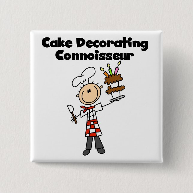 Männlicher Kuchen-Dekorationskenner Button (Vorderseite)