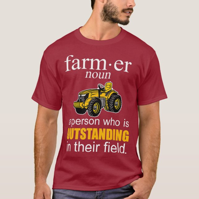 Männlicher landwirtschaftlicher Feld Farmland Ranc T-Shirt (Vorderseite)