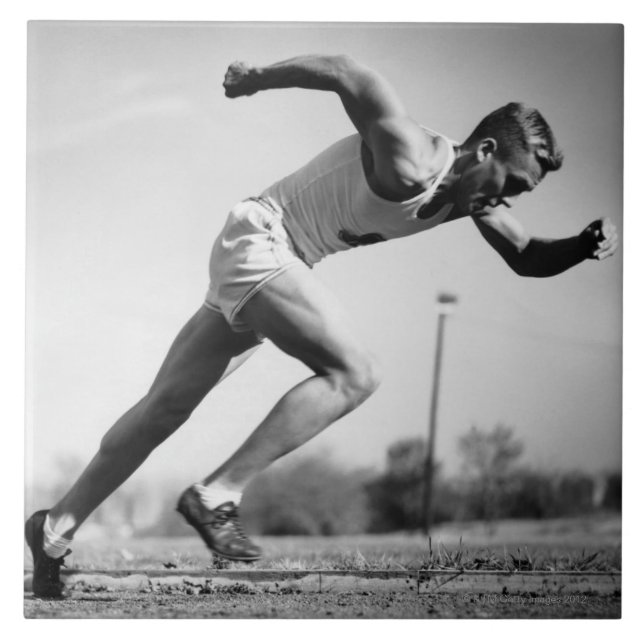 Männlicher Läufer Fliese (Vorderseite)