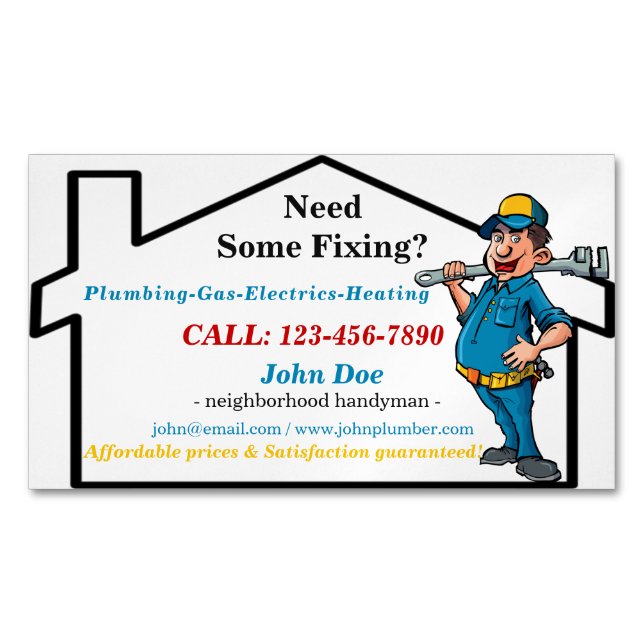 Männlicher Magnetische Visitenkarte (Vorderseite)