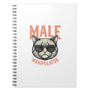 Männlicher Manipulator Lustige Katzen-Sonnenbrille Notizblock