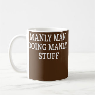 Männlicher Mann tut männliche Dinge im Vintage-Sti Kaffeetasse