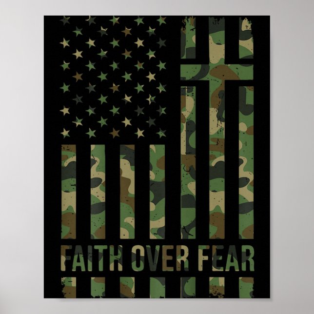 Männlicher Patriotischer Christlicher Glaube Über  Poster (Vorne)