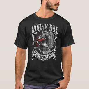 Männlicher Pferd Vater sie neigen zu zahlen Reitpf T-Shirt