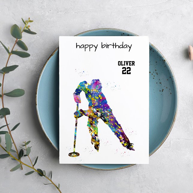 Männlicher Ringette-Spieler  Karte (Von Creator hochgeladen)