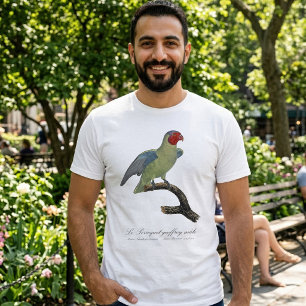 Männlicher Rotwangenpapagei, Geoffroyus geoffroyi T-Shirt