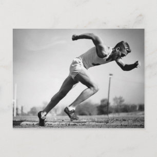 Männlicher Runner Postkarte