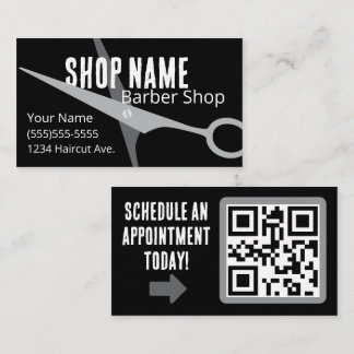 Männlicher Schwarz- und Grau-Friseursalon Visitenkarte