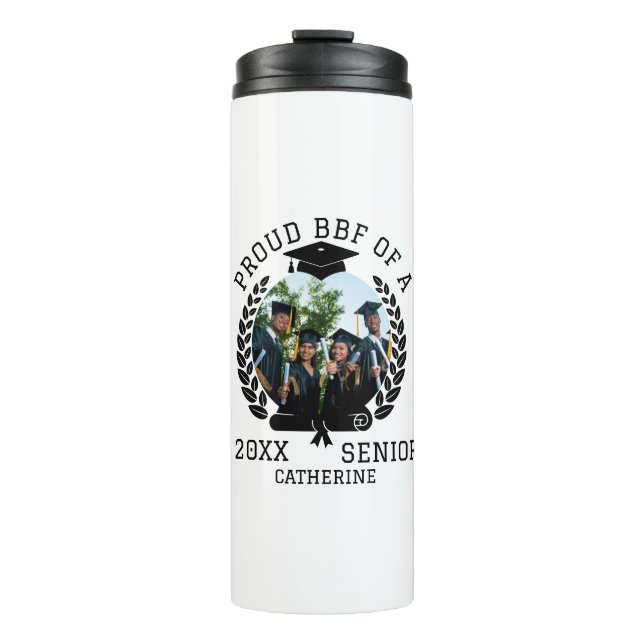 Männlicher T - Shirt Thermosbecher (Vorderseite)