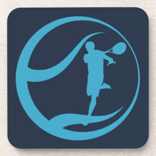 Männlicher Tennisspieler Getränkeuntersetzer