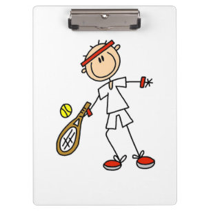 Männlicher Tennisspieler Klemmbrett