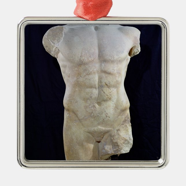 Männlicher Torso von Miletus, c.480 BC Silbernes Ornament (Vorne)