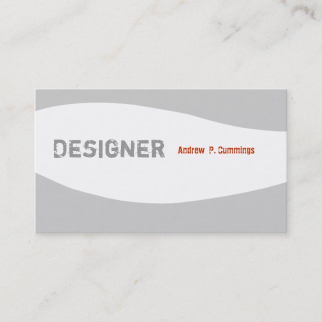Männlicher Typ-minimale Designer-Entwürfe Visitenkarte (Vorderseite)