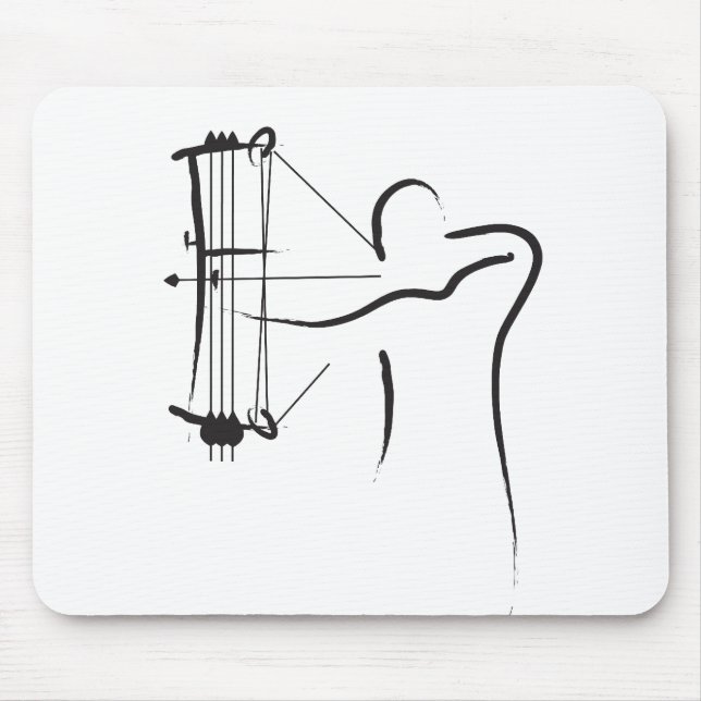 Männlicher Verbundbogenschütze Mousepad (Vorne)