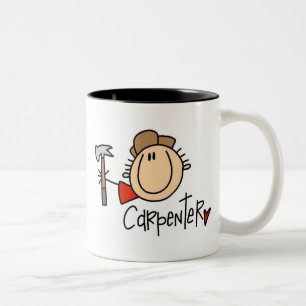 Männlicher Zimmermann Zweifarbige Tasse