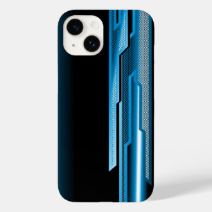 Männliches abstraktes Himmelblau-Schwarz-Design Case-Mate iPhone 14 Hülle