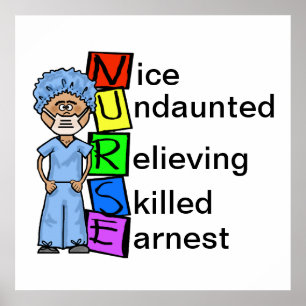 Männliches chirurgisches NURSE Akronymnenposter An Poster