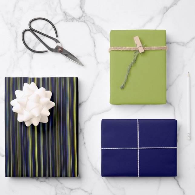 Männliches Faux-Mosaik-Sophistication-Design Set 2 Geschenkpapier Set (Vorderseite)