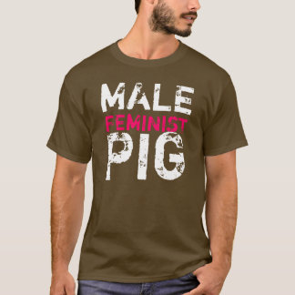 Männliches feministisches Schwein T-Shirt