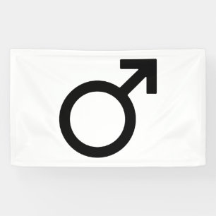 Männliches Geschlechtssymbol Banner