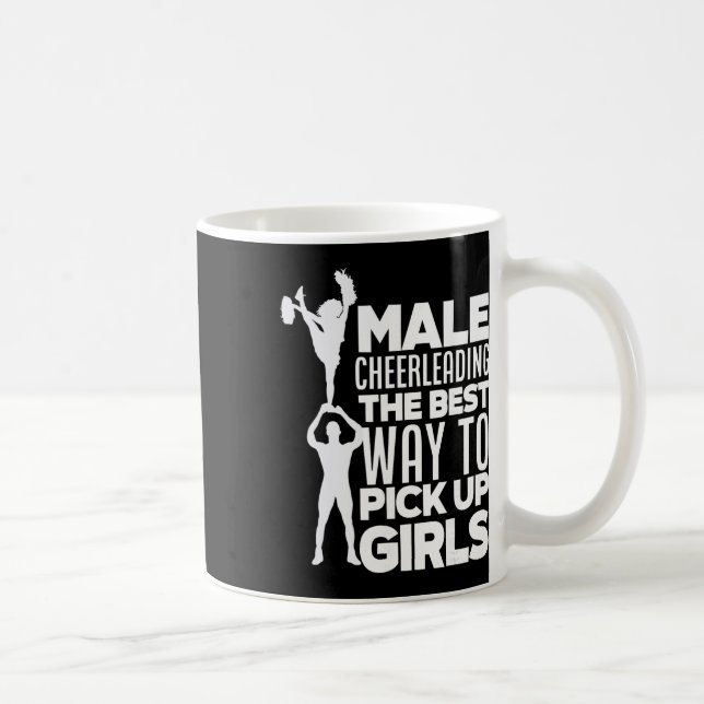 Männliches Jungs-Cheerleading Lustiger männlicher  Kaffeetasse (Rechts)