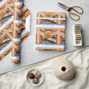 Männliches Kampfflugzeug Geschenkpapier