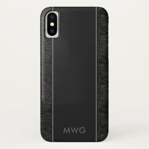 Männliches Minimalistisches schwarzes ledernes mi Case-Mate iPhone Hülle