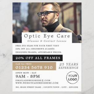 Männliches Modell, Optiker, Techniker Flyer