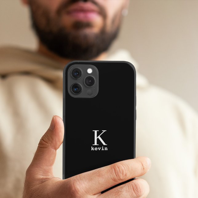 Männliches Monogramm Name personalisiert einfach s Case-Mate iPhone Hülle (Von Creator hochgeladen)