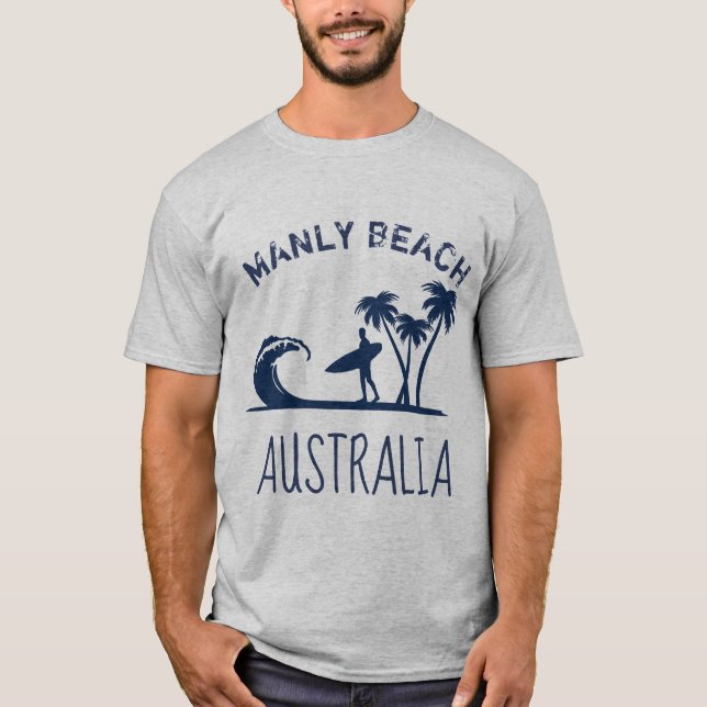 Männliches Strand-Australiensurfen T-Shirt (Vorderseite)
